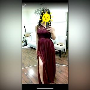 Davids Bridal Size 6 Wine Color Dress